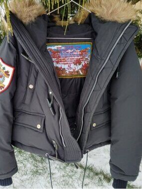 Dsquared Vero Piumino Rare Bomber Puffer Coat With Fox Fur Hood L